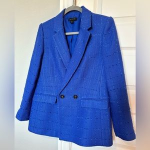 NEW Ann Taylor Greenwich Blazer in Royal Tweed
